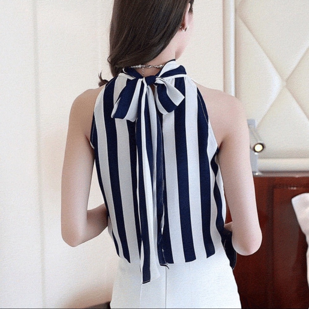 Sleeveless Striped Top